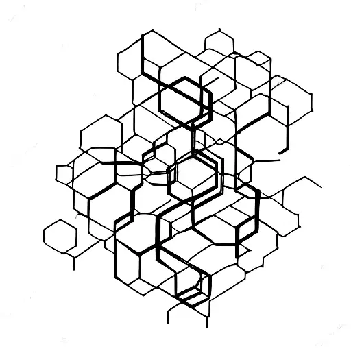 Estrogen Molecule With Watercolor