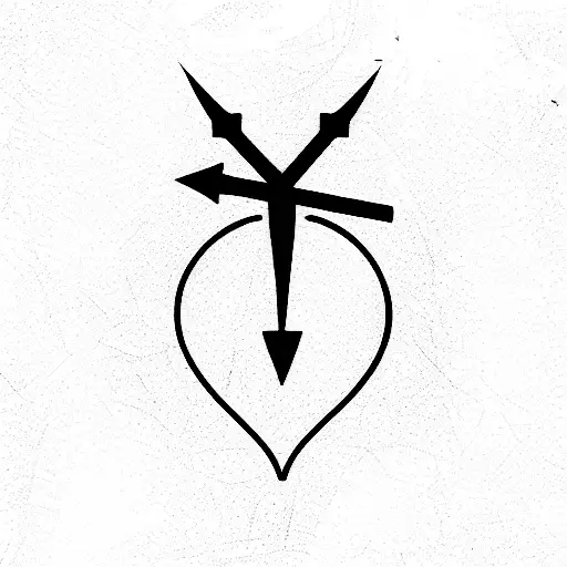 Anatomically Correct Heart With An Broadhead Arrow Shot Through It