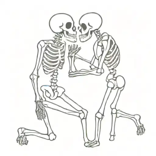 Two Skeleton Lovers