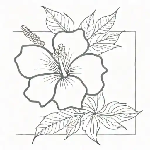 Sun And Hibiscus Flower