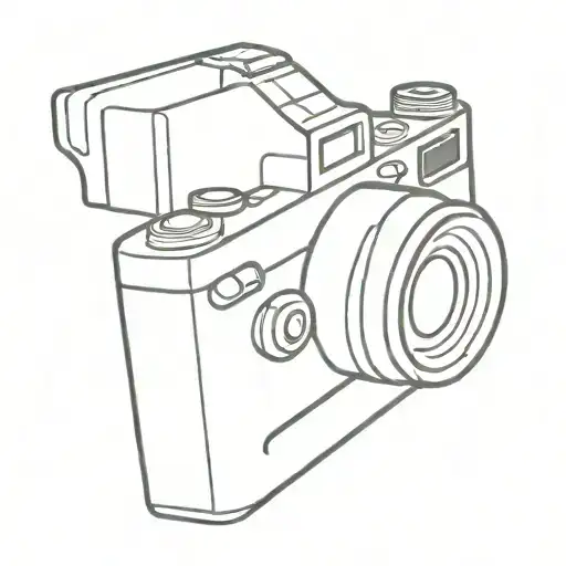One Line Design Of A Camera
