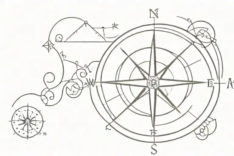 Compass And Birthday Dates Combined