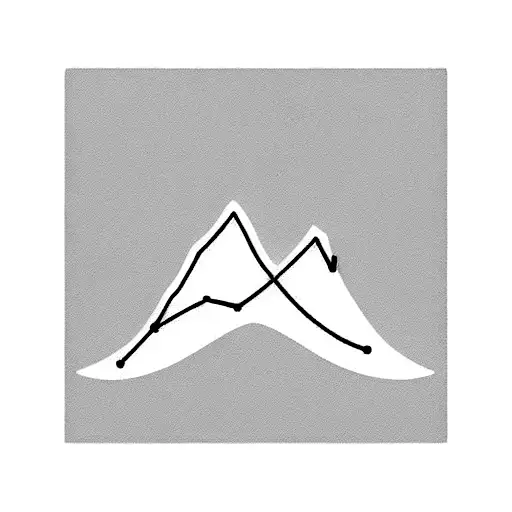 A Line Going From A Mountain To Waves And Finishing In A Heart Rate