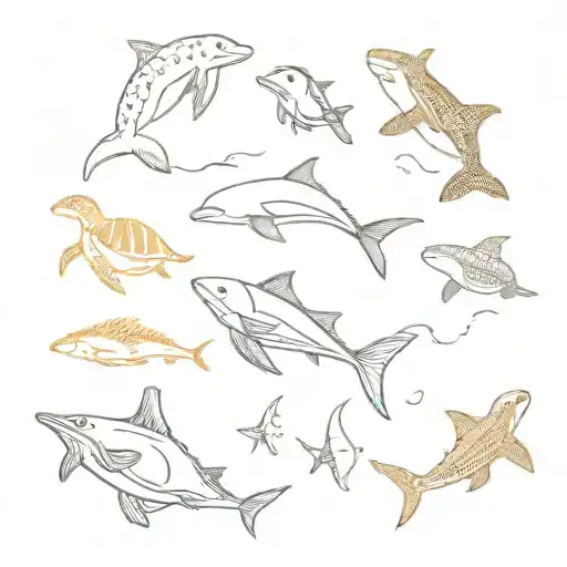 Symbolic Meaningful Aesthetic Related To Sea Creatures And Stuff