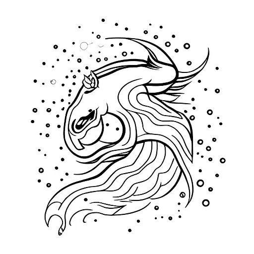 Red Horse With Red Fiah Around