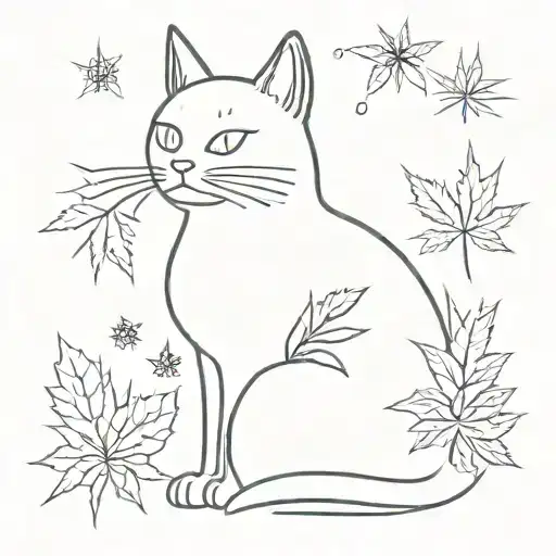 Black Cat Surrounded By Frosty Trichome Covered Marijuana Leaves Growing