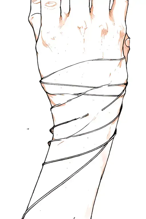 A Tattoo That Wraps Around From Elbow To Wrist And Is Themed After The Sandman Comic Book