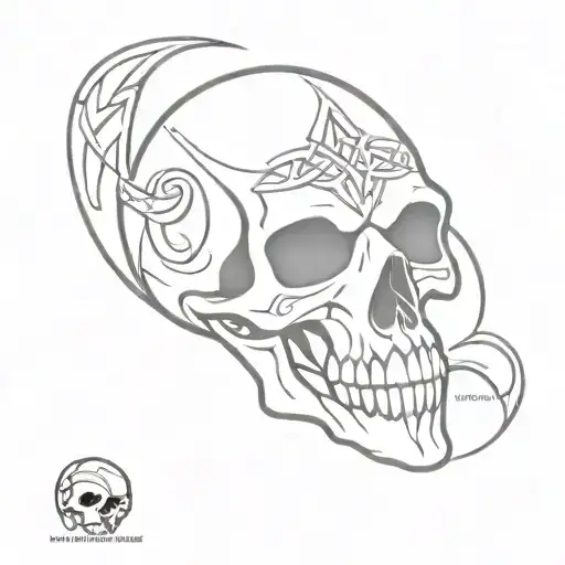 Skull Celtic Design Featuring