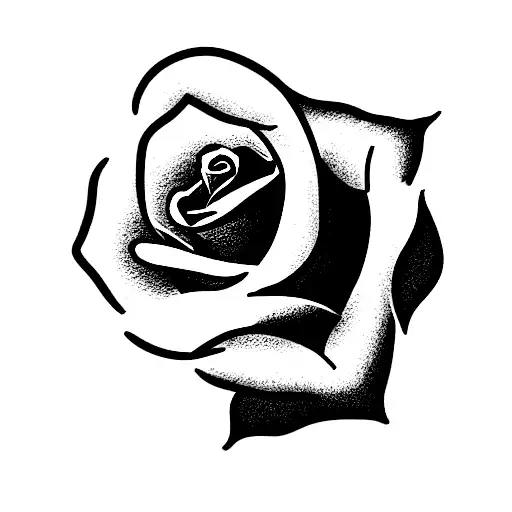 A Single Rose With No Shading
