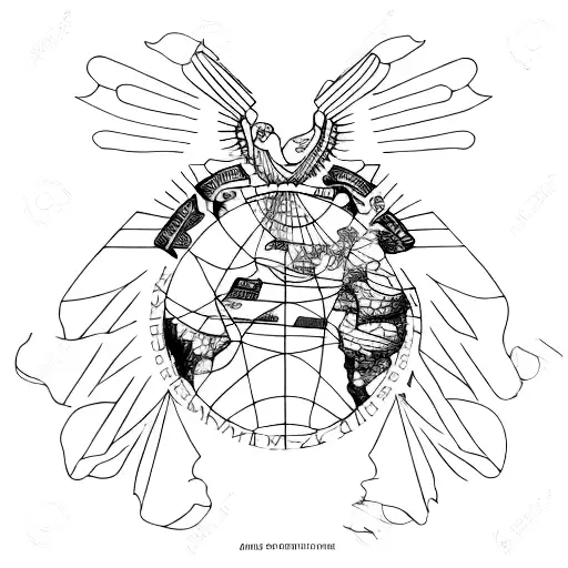 Austrian And Paraguayan Map Engraving Seperated By A Line