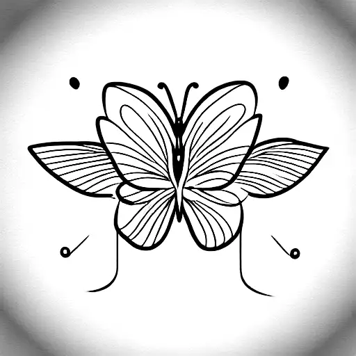 A Lotus And A Butterfly