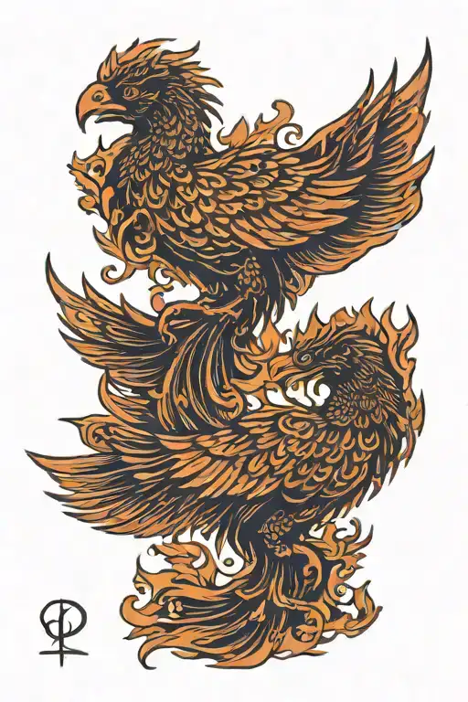 Two Pheonix As Pisces And Scorpio Zodiac Sign