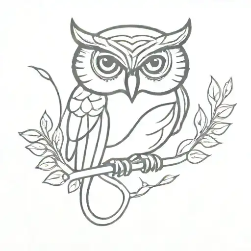 Half Medusa Half Owl Perched