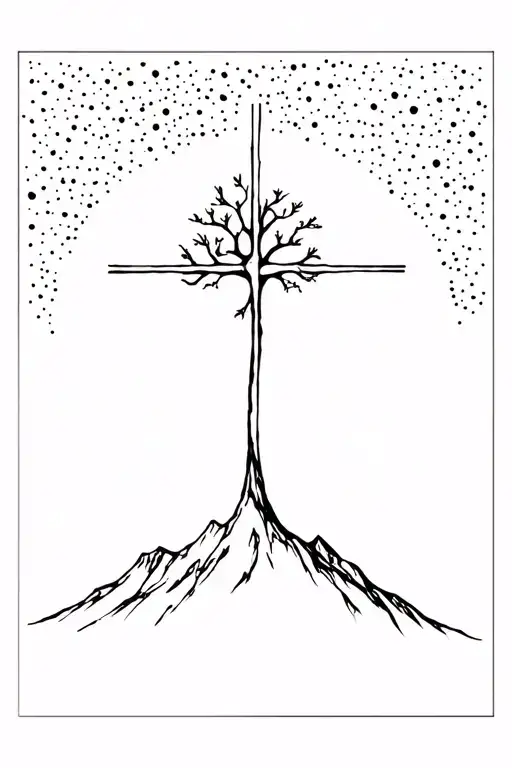 Occitan Cross Mountain Tree Of