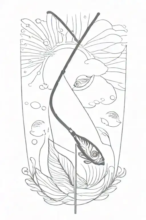 Fishing Rod With Finger Print