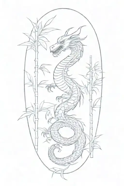 Dragon And Bamboo Forest