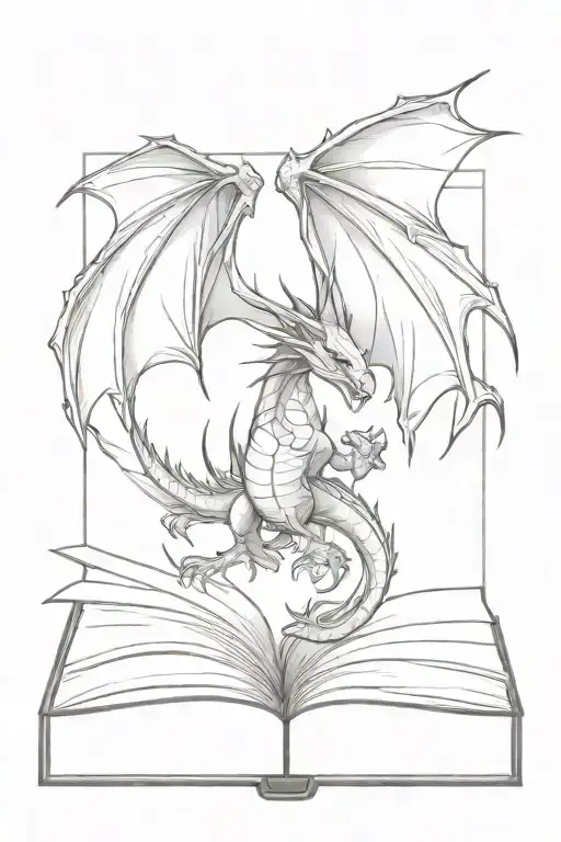 Dragons Coming Out Of A Book