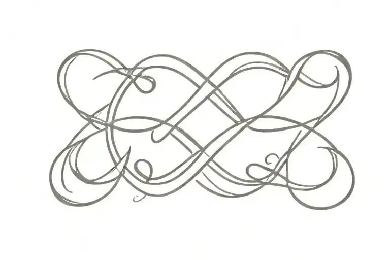 Initials Intertwined Within Infinity Symbol
