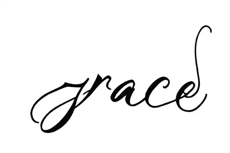 Minimalist Grace Written In Elegant Script