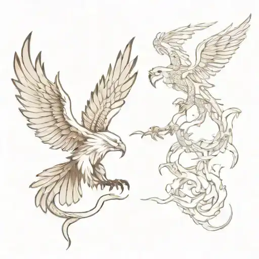 Eagle And Dragon Fight