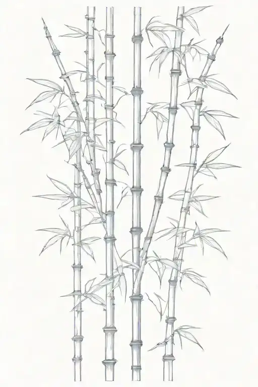 Simple Thin Bamboo Leaves