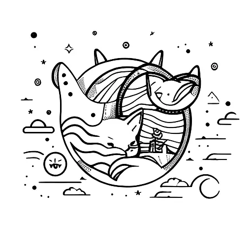 Cat Road Bicycle Moon Mountain