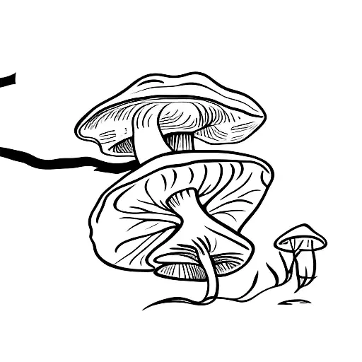 Mushroom Forage In Forest