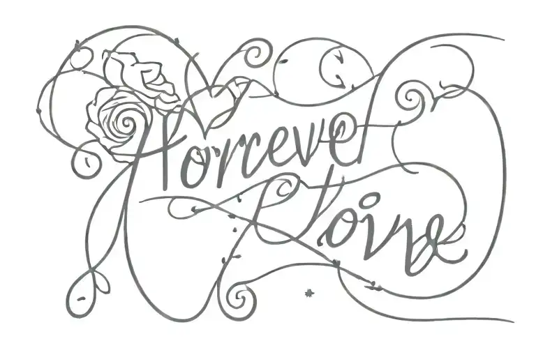 Written Tattoo Signifying Forever Love To Someone