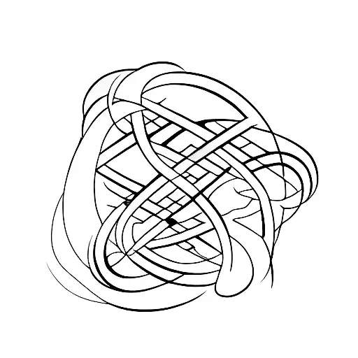 An Abstract Tattoo Inspired By Physics Equations With Musical Notes Intertwined