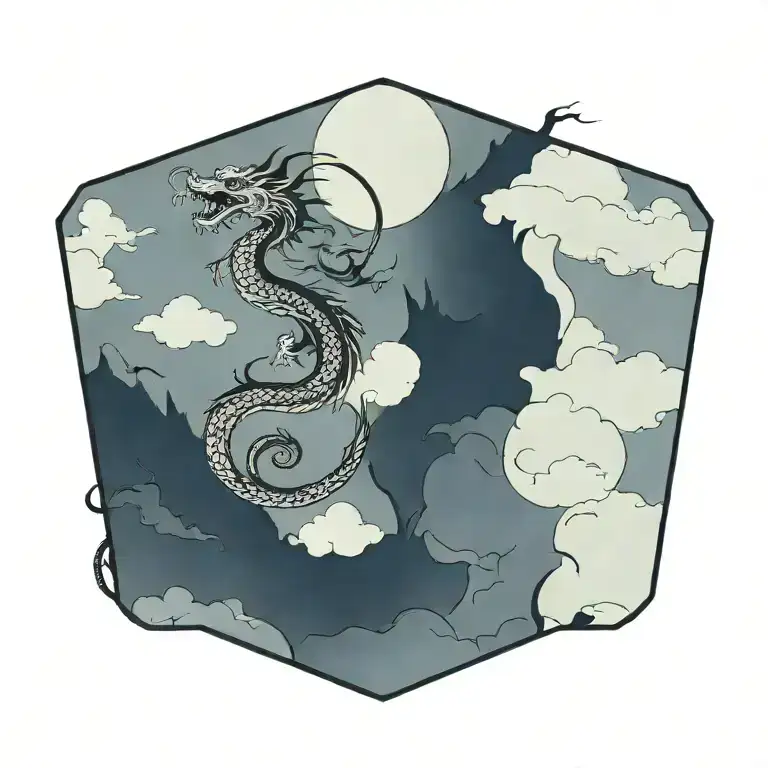 Chinese Dragon Moon Theme