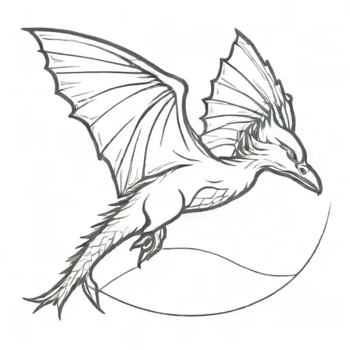 Dragon And Duck Flying