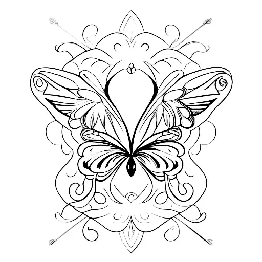 A Delicate Butterfly With The Word 'Faith' Incorporated Into Its Wings