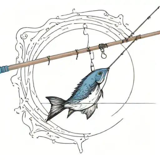 A Fishing Pole With The Name Thomas Wayne Adams Beside It