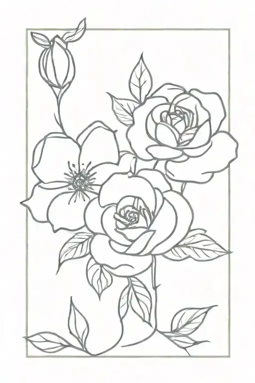 Damask Rose And Syrian Jasmine Together