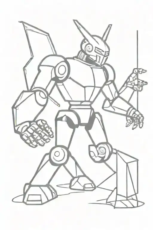 A Manga-style Goldrake Robot Battling Alien Creatures In A Metal Music Concert Arena