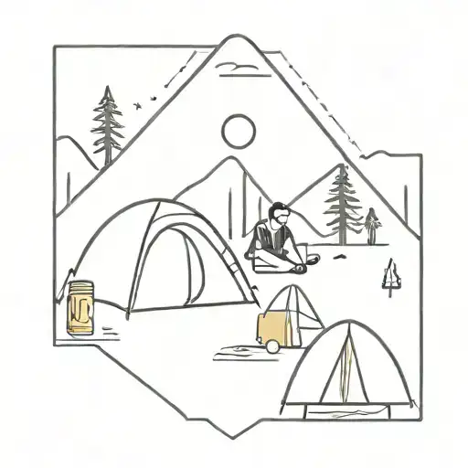 Camping With Friends And Beer