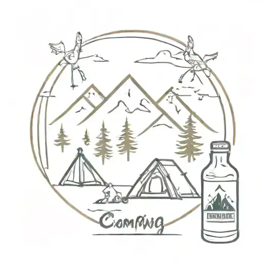 Camping With Friends And Beer