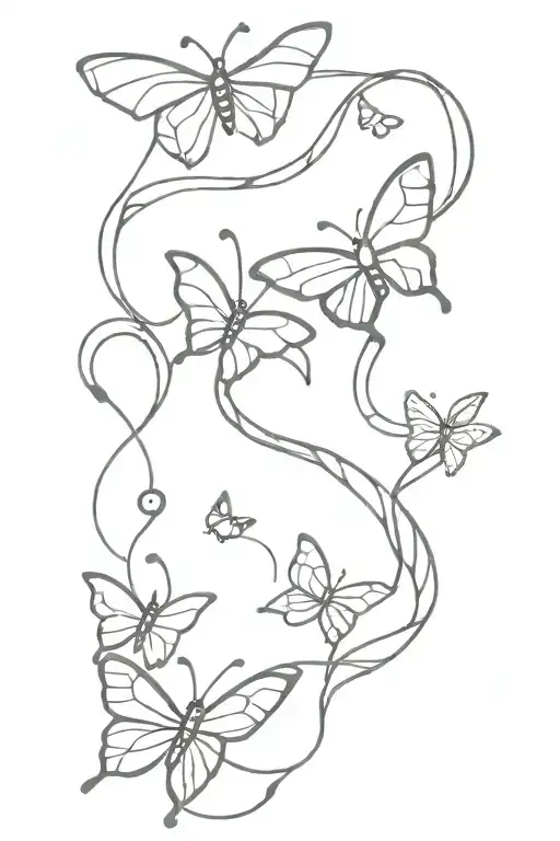 Butterflies And Snake Slithering