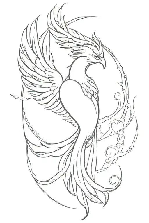 Infant Daughter Reborn Single Phoenix Tattoo Rising From The Ashes