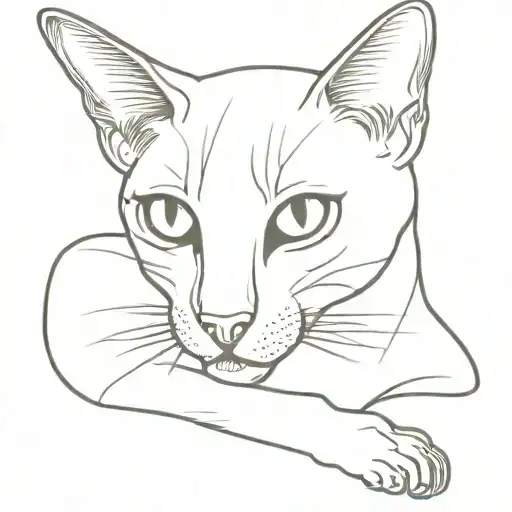 Oriental Cat Sitting