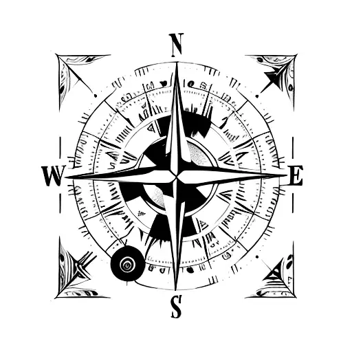 Compass With Never Stop Exploring Text