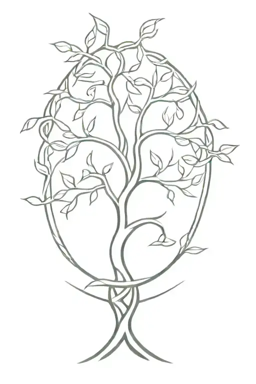 Tall Celtic Tree Intertwined