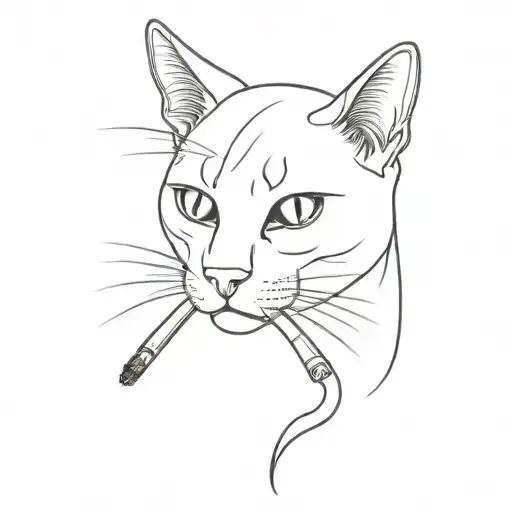 Cat Smoking A Joint