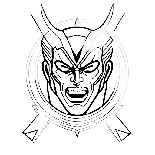 Captain Marvel With Glowing Fists