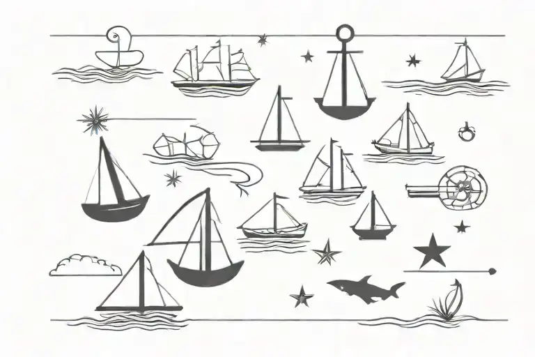 Long Nautical Tramp Stamp