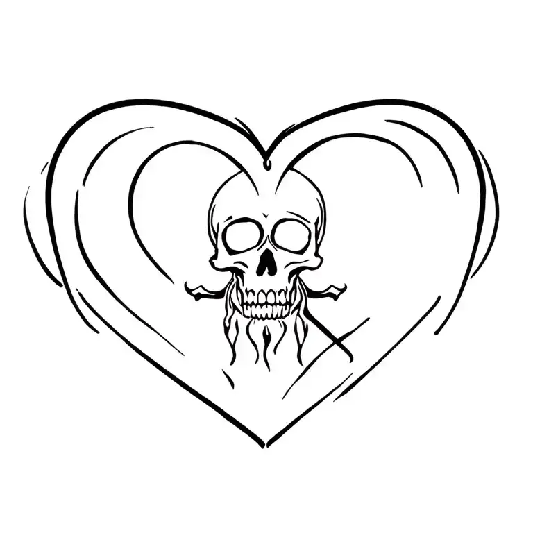 Blackbeard Pirate Skull And Heart