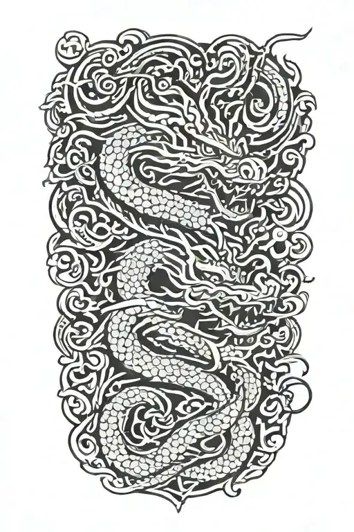 Korean Dragon And Flourish