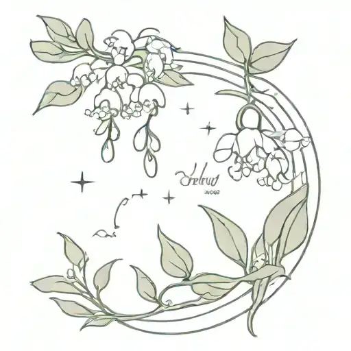 Lily Of The Valley And Lavender Moon And Stars