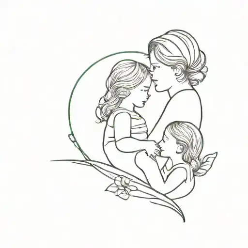 Mom Tattoo For 2 Daughters