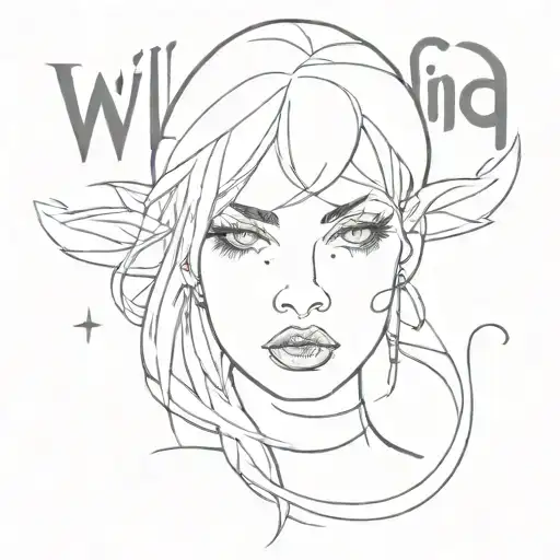 Wild Girl In Gothic Writing